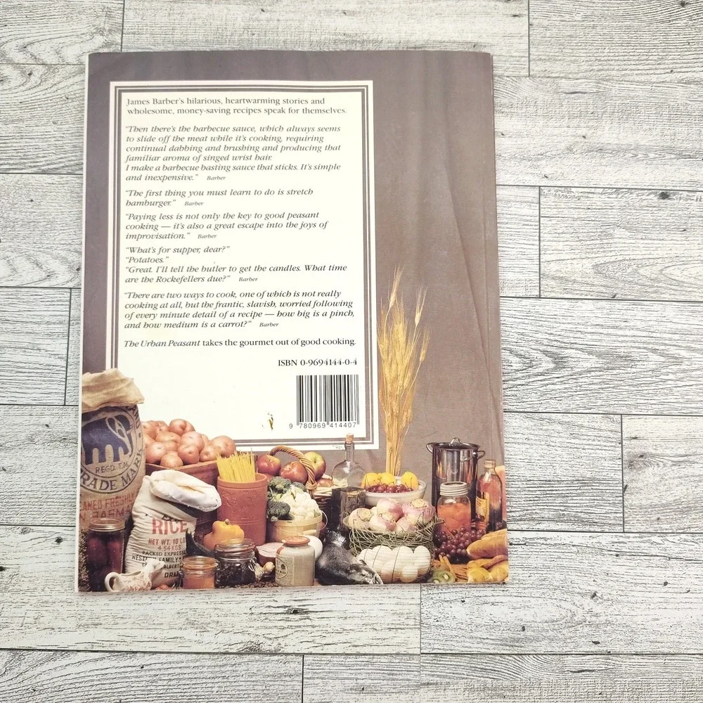 Urban Peasant James Barber 1994 Vintage‎ Softcover Cookbook More Than a Cookbook